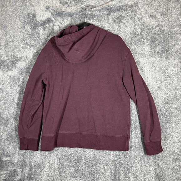 Athleta Hoodie Womens Large Embroidered Floral Pullover Sweatshirt Pockets - Picture 2 of 8